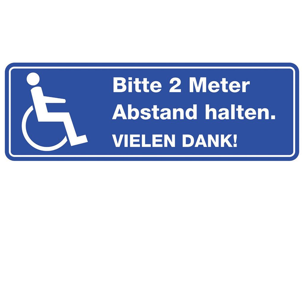 Bitte 2 Meter Abstand halten I Aufkleber für Produktbild 