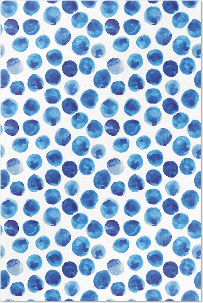 Aquarellpunkte gemalte Formen – Vinyl Fußmatte – 150x225 cm – Rutschfest, Pflegeleicht & Langlebig