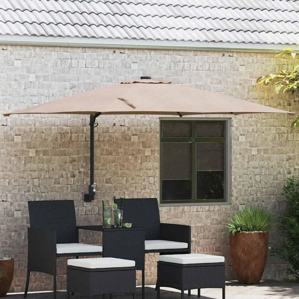 Offerta Ombrellone Best Möbel Cloris 248x247 cm Taupe per Giardino