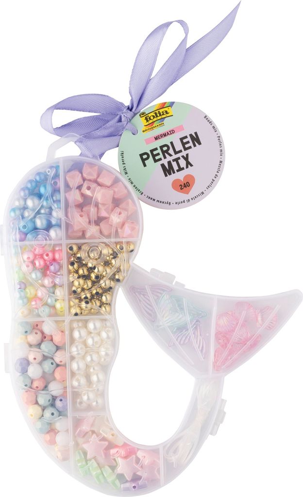 folia Perlen-Set Mermaid mehrfarbig Produktbild 1