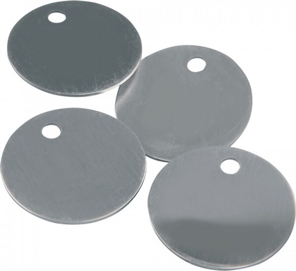 Dreifke Kennzeichnungsmarken, blanko, glatt, Aluminium, Ø 25mm, 100/VE