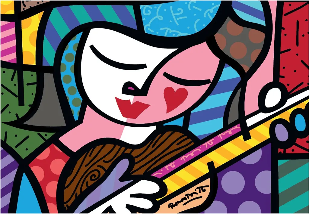 Puzzle adulte 1000 pièces - Illustration Fille à la guitare Bluebird