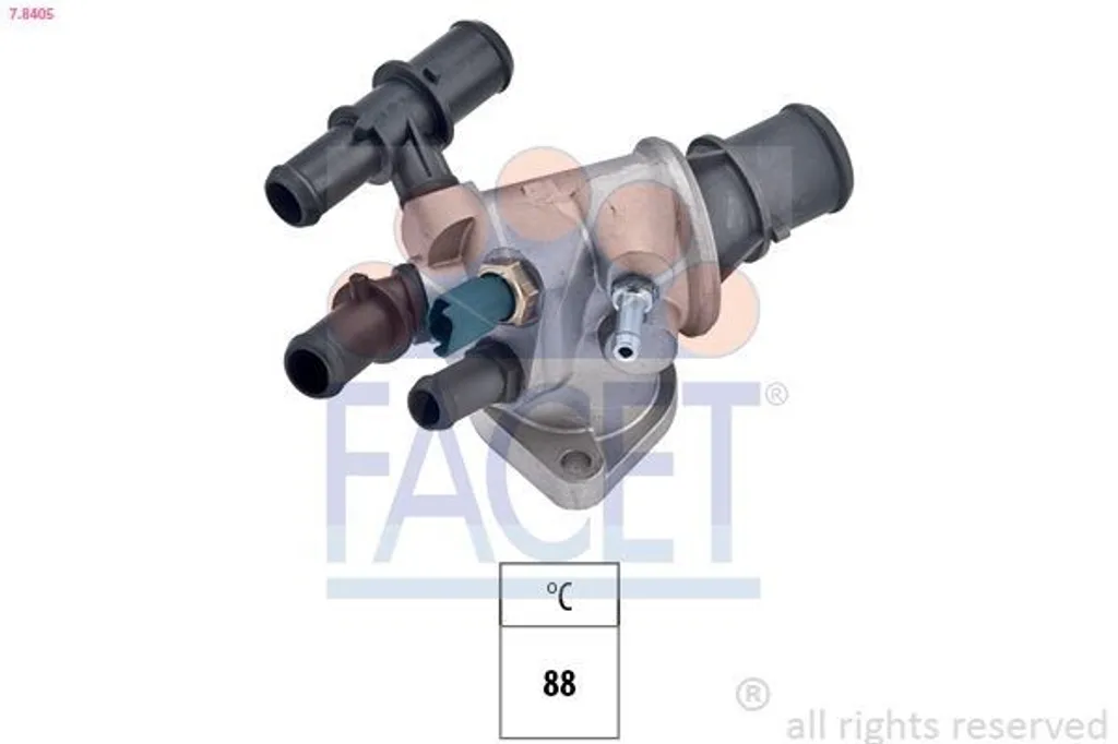 Thermostat Facet 7.8405 de Liquide de Refroidissement pour Moteur