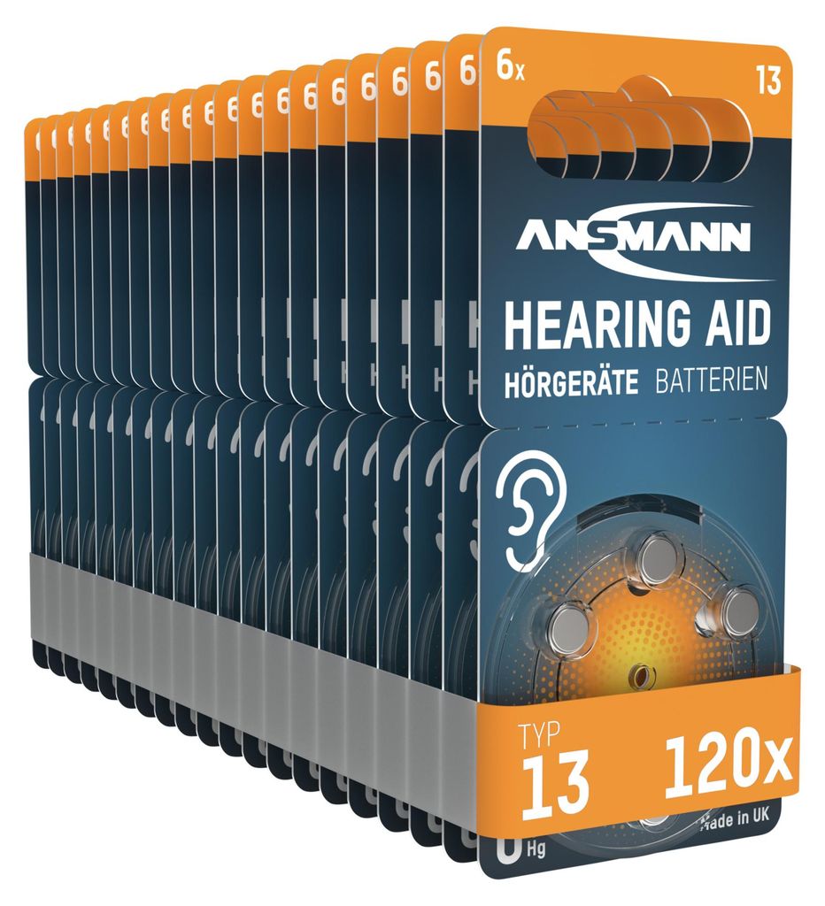 ANSMANN Hörgerätebatterien Typ 13 P13 PR48 ZL2, 120 Stück Produktbild 