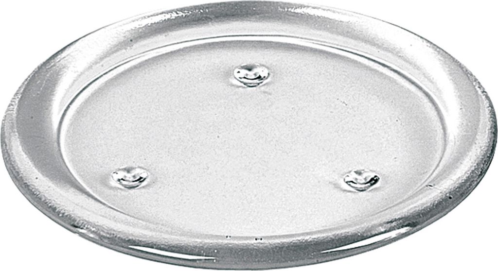 Sandra Rich 200-14 Candle Mood Kerzenteller Ø 14cm, Höhe 1,5cm, Glas, klar