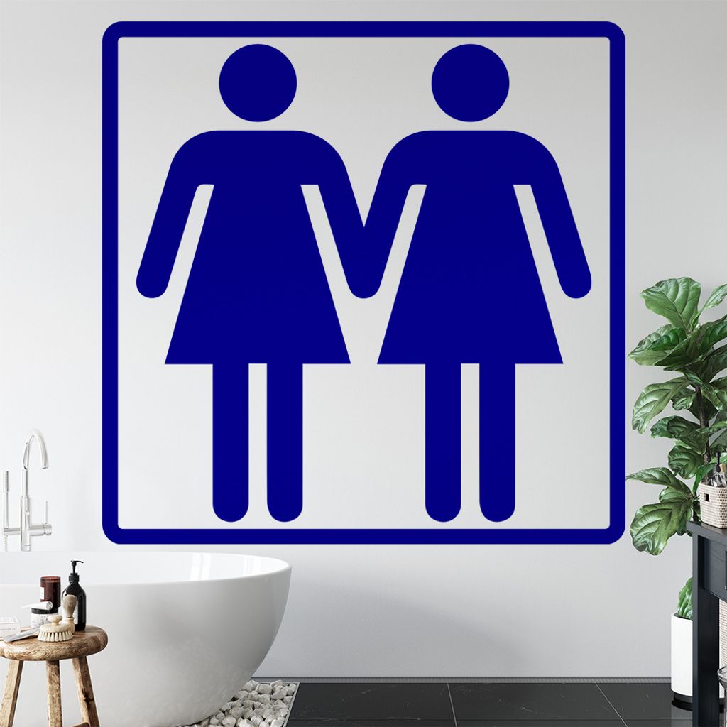 Frau und Frau Wandtattoo in 6 Größen - Wandaufkleber Wall Sticker - Dekoration, Küche, Wohnzimmer, Schlafzimmer, Badezimmer
