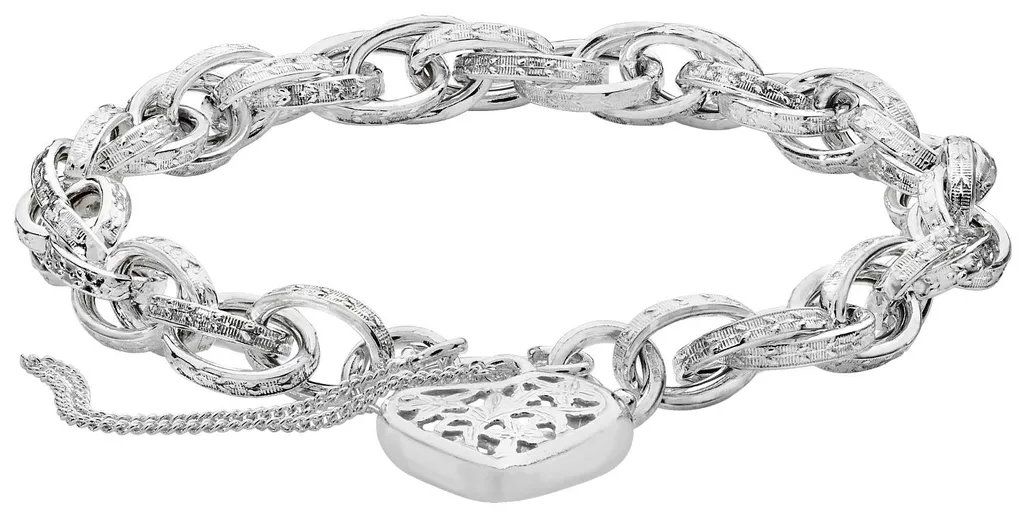 Bracelet de Charm Femme Coeur Argent fin 925 - 8mm 17g TRS25428 Chic