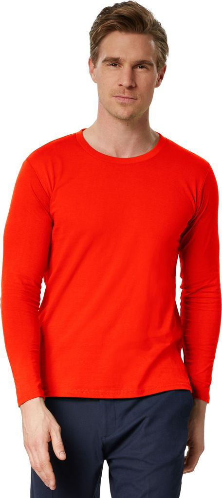 Langarm-Shirt Männer - rot, L