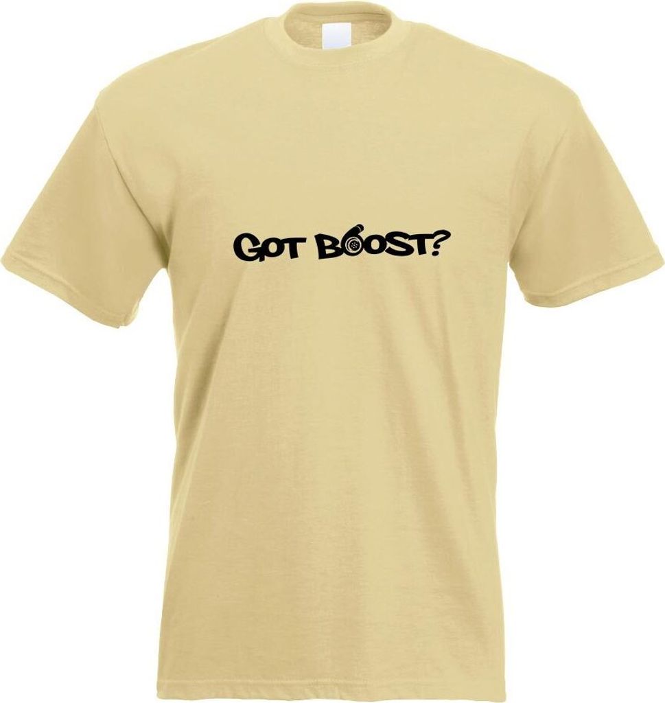 Kiwistar - T-Shirt - Khaki - Got Boost? Motiv Bedruckt Funshirt Design Print - mit Motiv Bedruckt - Funshirt Design - Sport - Freizeit - Herren - XL
