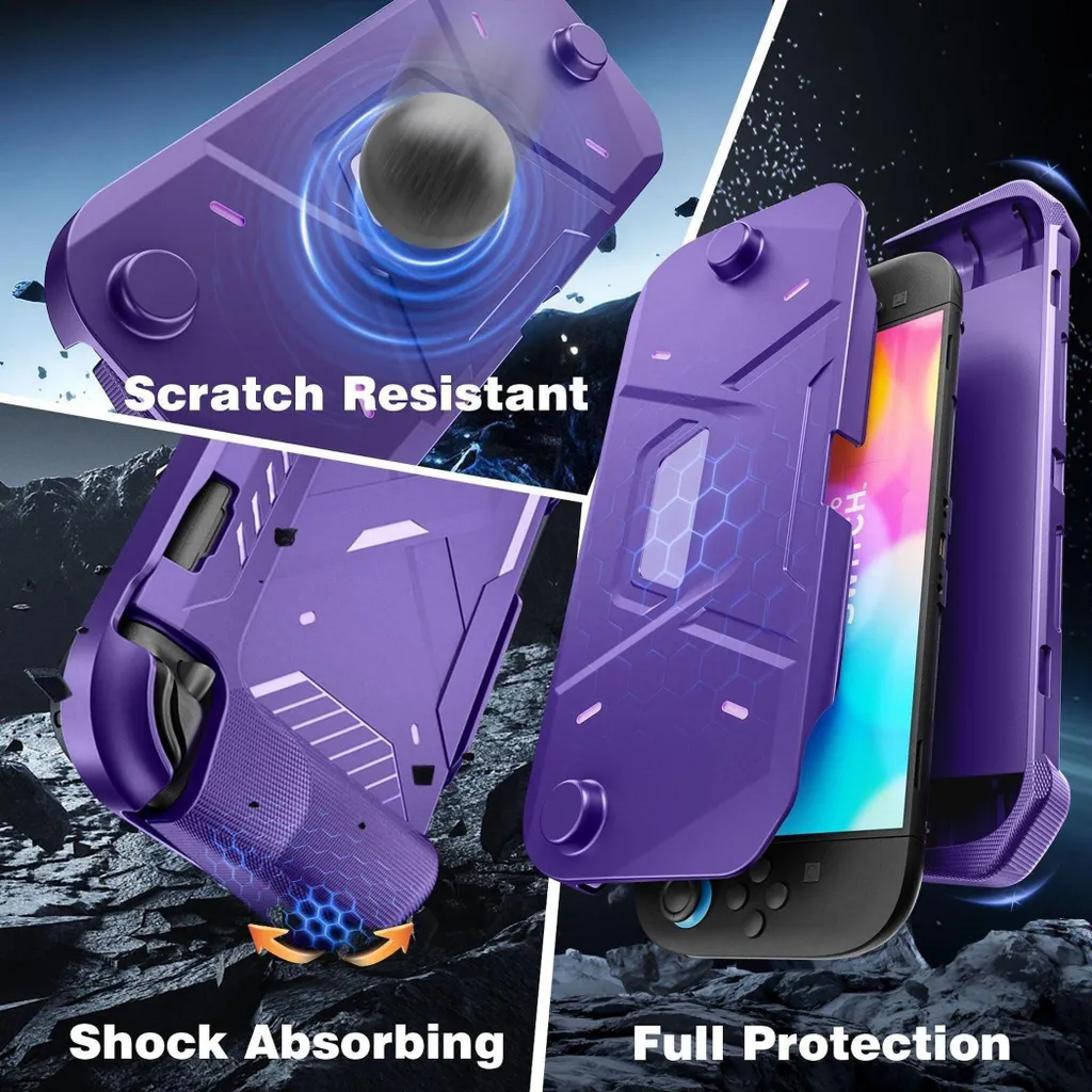 Coque Nintendo Switch 2 de Protection Robuste TPU Design Mecha Noir - 3