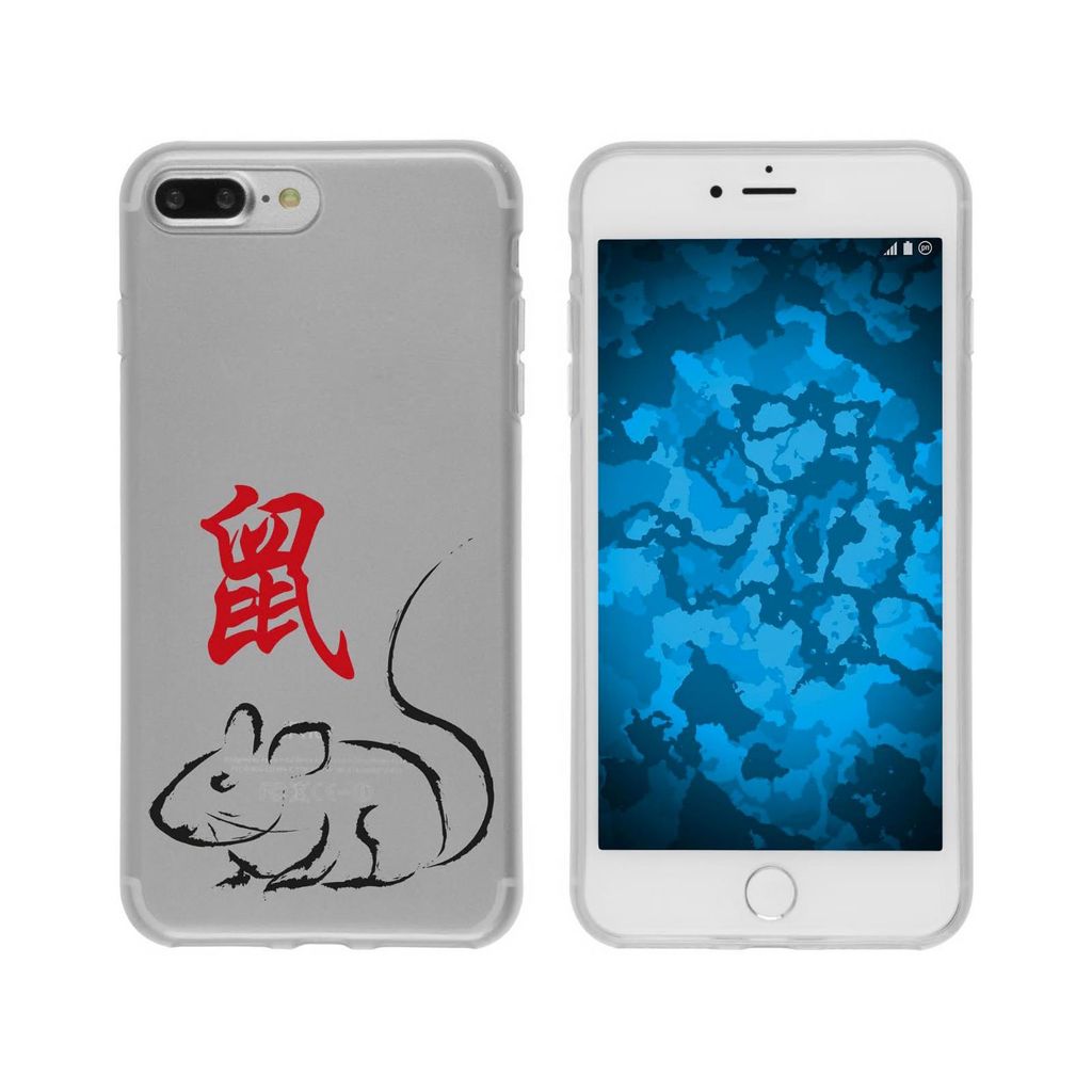 PhoneNatic Case kompatibel mit Apple iPhone 7 Plus / 8 Plus Silikon-Hülle Tierkreis Chinesisch M1