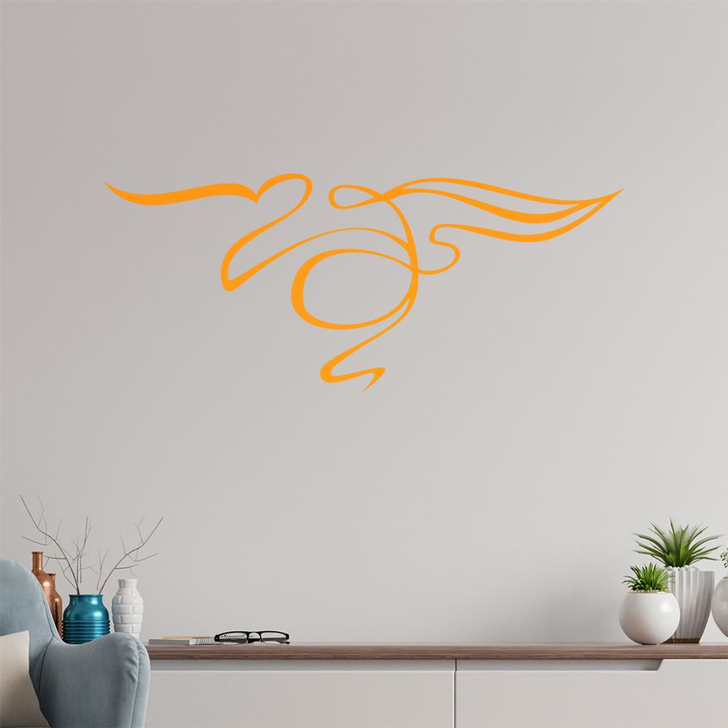 Tribal geschwungen Wandtattoo in 6 Größen - Wandaufkleber Wall Sticker - Dekoration, Küche, Wohnzimmer, Schlafzimmer, Badezimmer