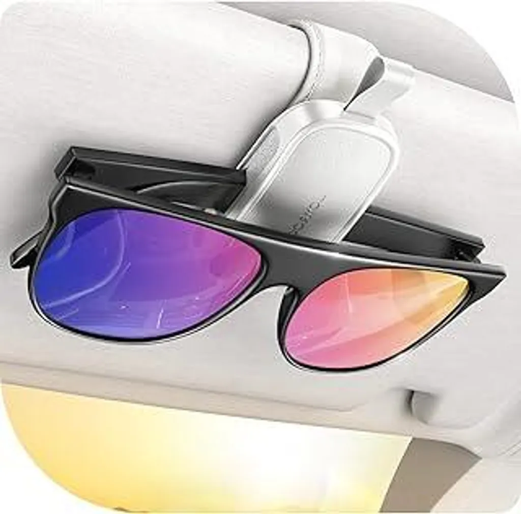 JOYROOM Supporto Occhiali Auto Magnetico 2026 - Pelle Bianca Premium