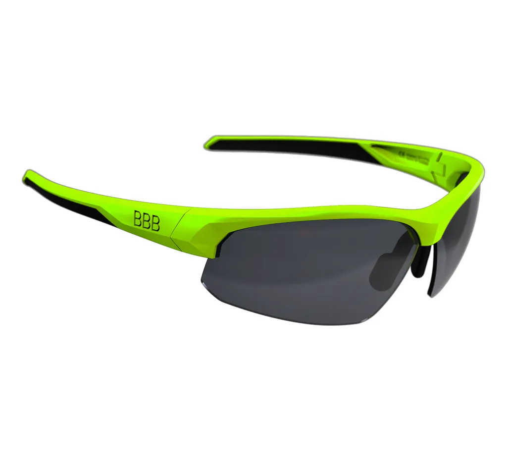Lunettes de soleil de cyclisme BBB Impress Matt Jaune Fluo et Noir