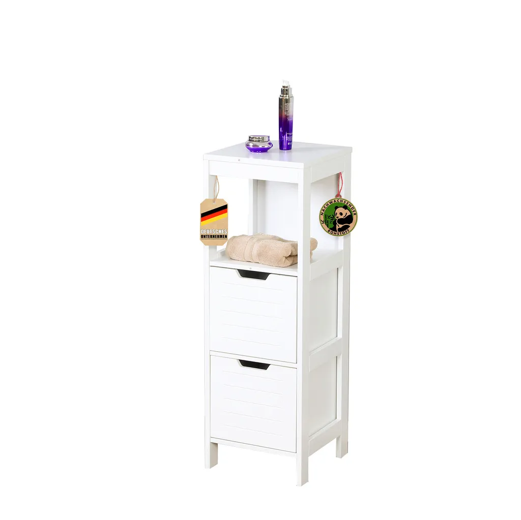 Armoire de salle de bain Ilinois blanche résistante à l'humidité - 3 niches