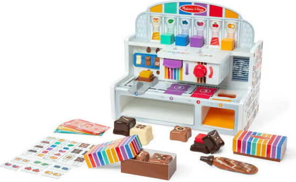 Chocolaterie en bois Melissa & Doug avec moules et boîtes de rangement
