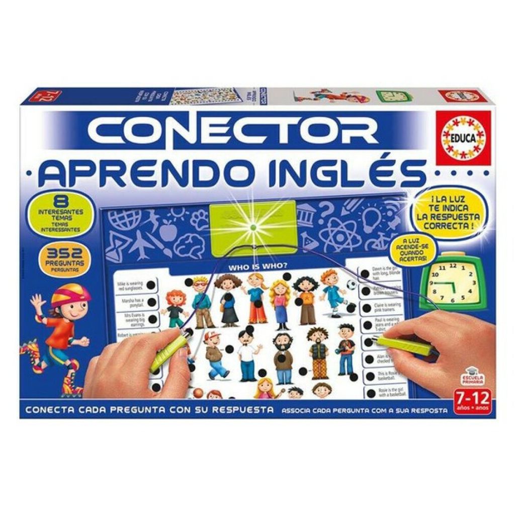 Educa- Conector Aprendo Inglés Lernspiel für Kinder, ab 7 Jahren (17206) EDUCA Altersgruppe: +7 Jahre alt