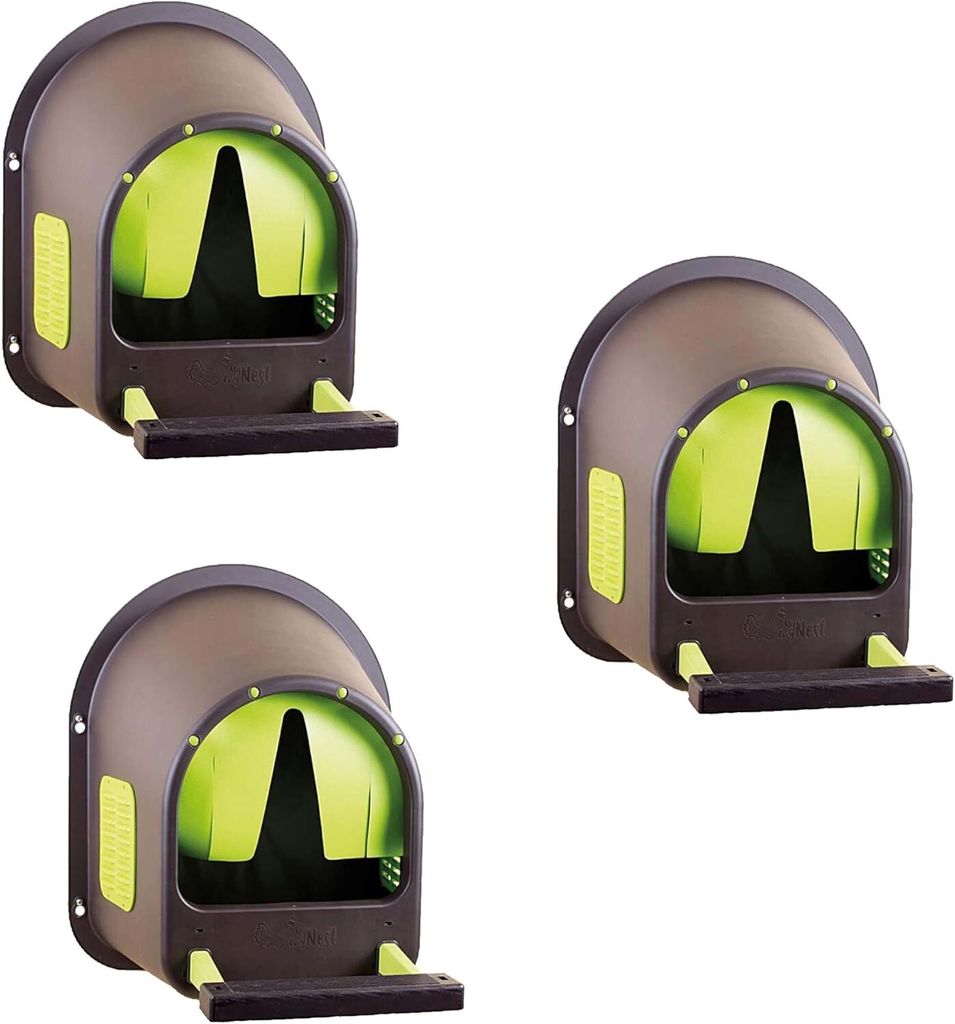 horizont Legenest für Hühner, MyCozyNest, aus Kunststoff, zur Wandmontage, Nest für Hühner, große Hühnerbox, Kunststoffnest, Geflügelnest (3...