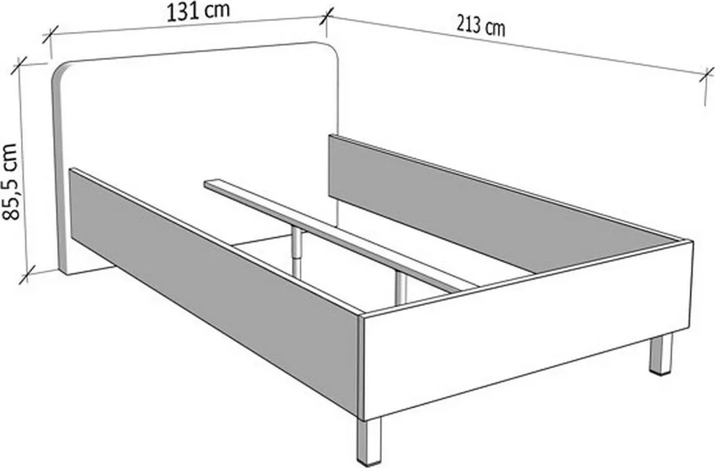 Lit Complet 120x200 Norcia Chêne Brun : Structure Robuste et Matelas Chic - 5
