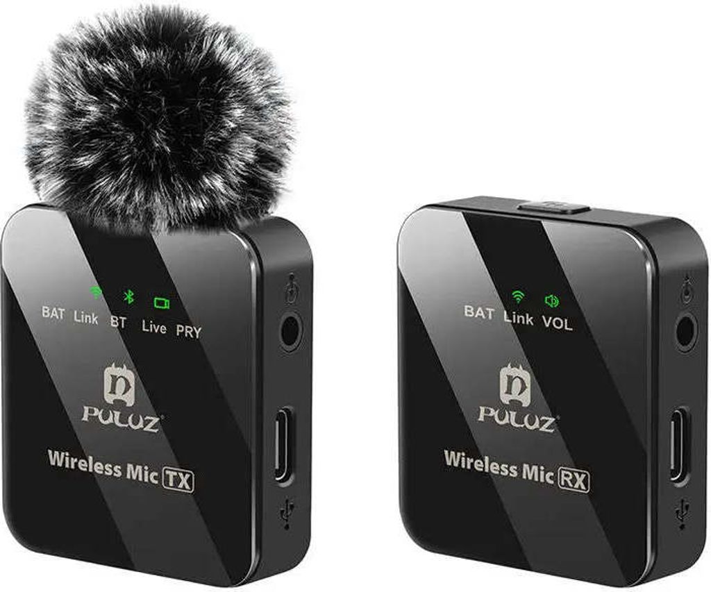 Puluz Wireless Lavalier Microphone PULUZ 1 TX + 1 RX Obrázok produktu 