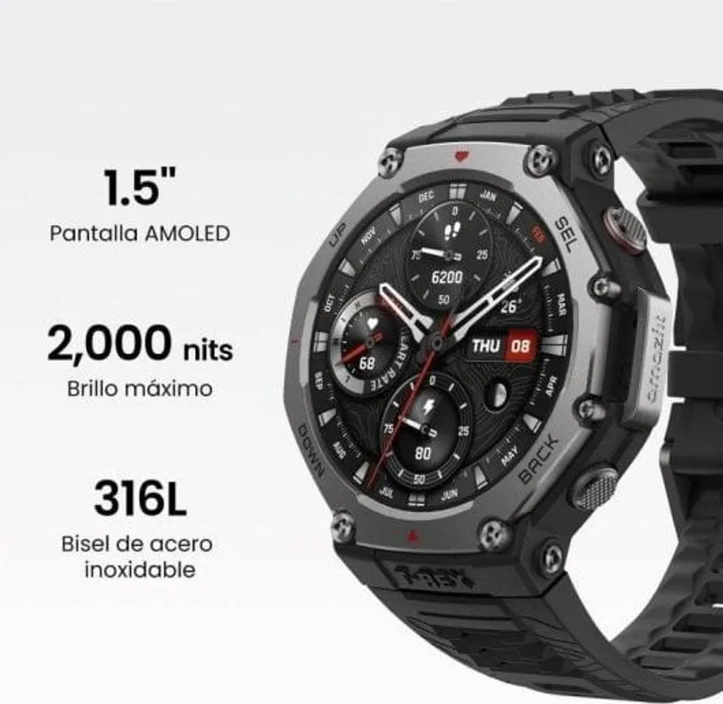 Montre de sport Amazfit T-Rex 3 avec écran AMOLED tactile