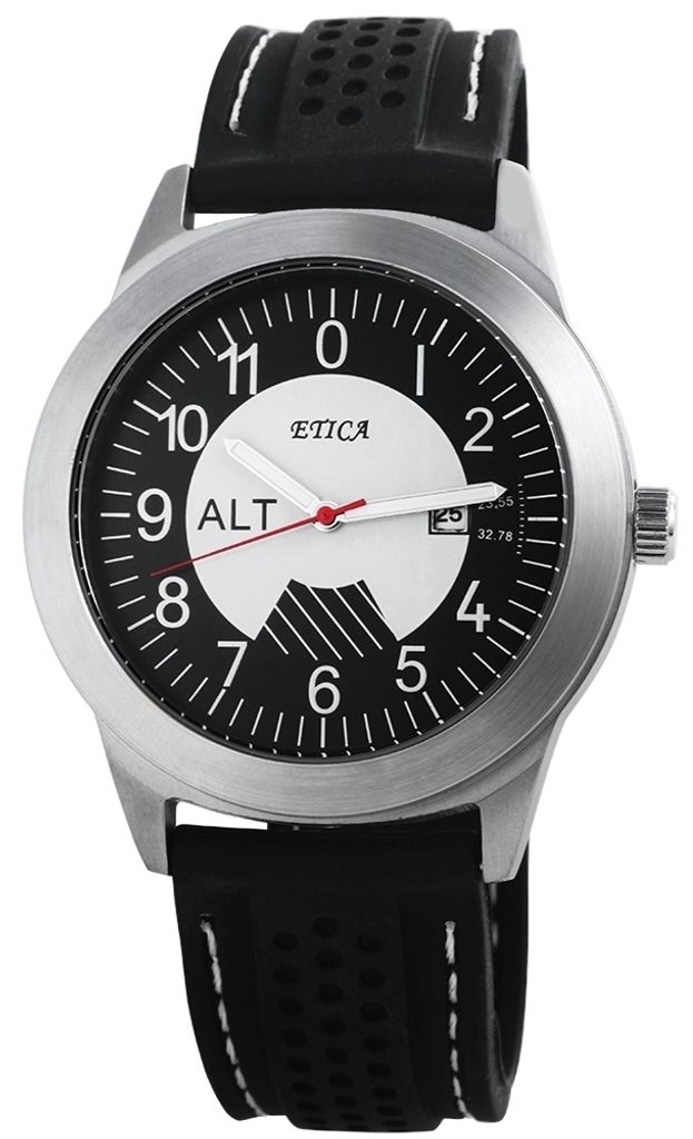 eTic Herrenuhr mit Silikonarmband