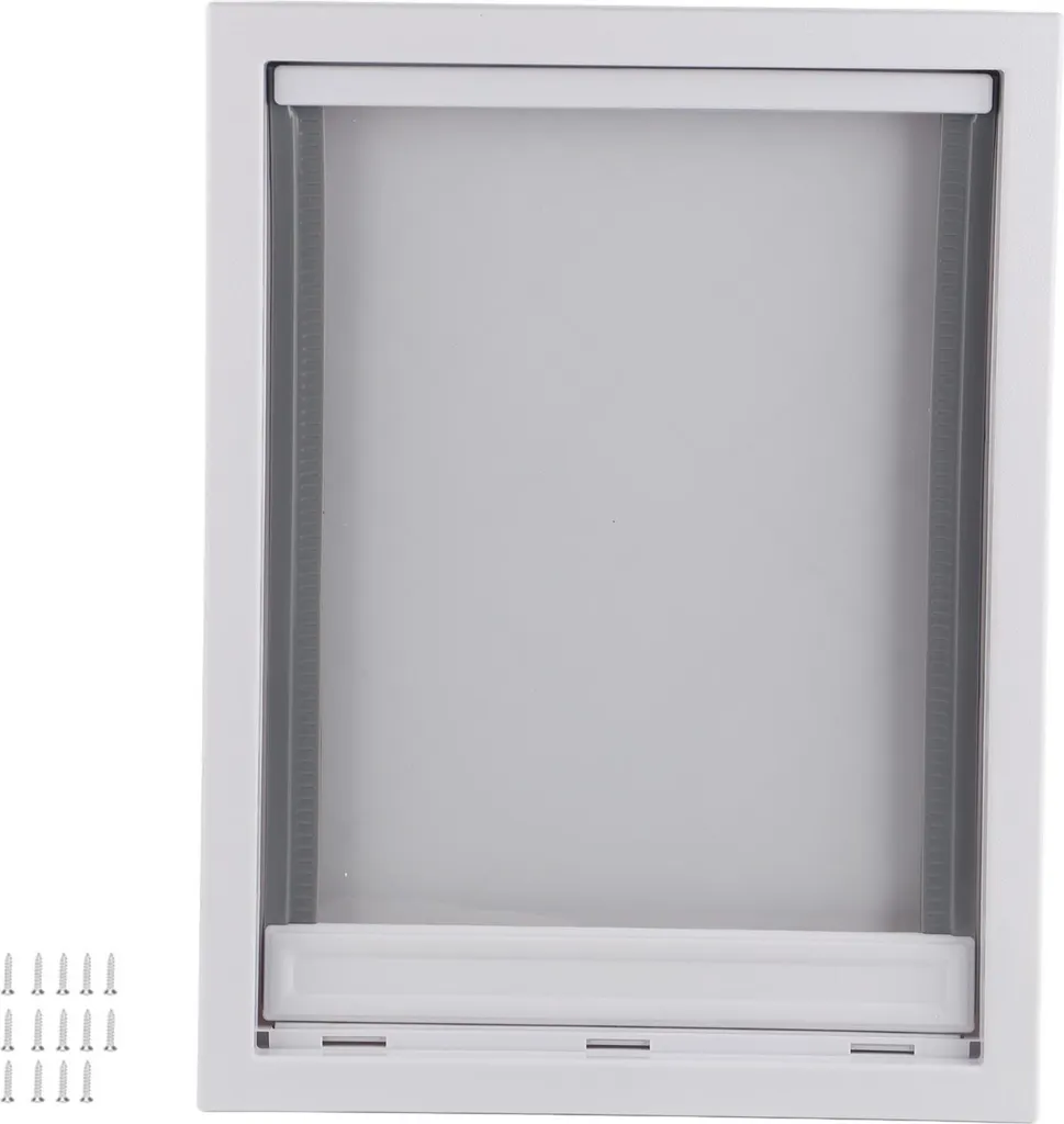 Grande porte blanche pour chien de taille XXL - Chatière robuste XL
