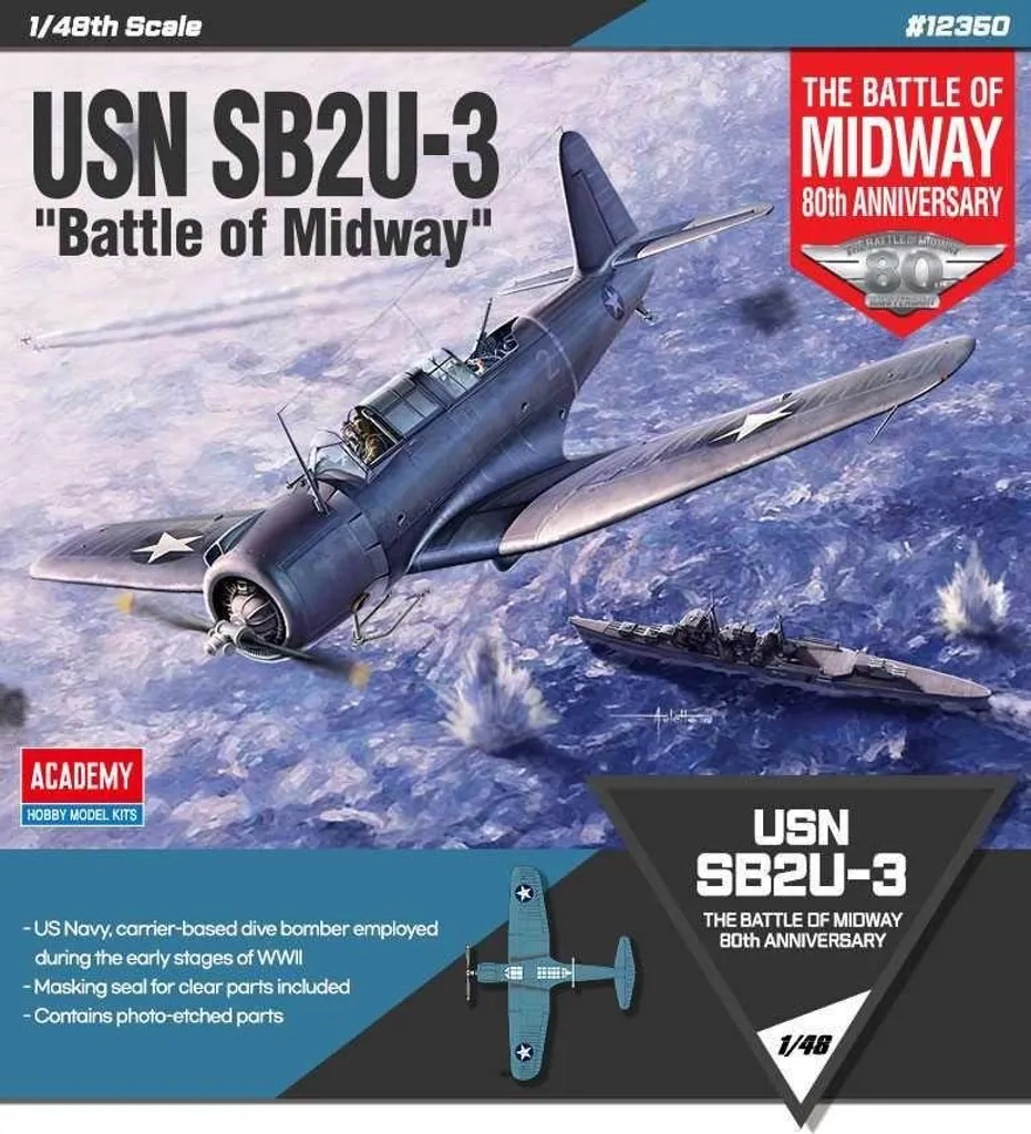Maquette avion 12350 SB2U-3 1:48 - Réplique précise sans défauts USN