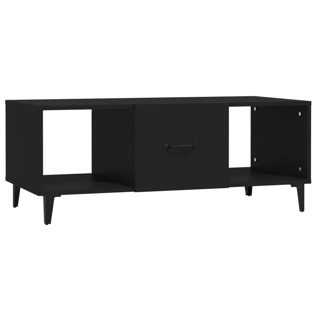 Tavolino Nero SYFAX™ 102x50 cm - Legno Multistrato Design Elegante