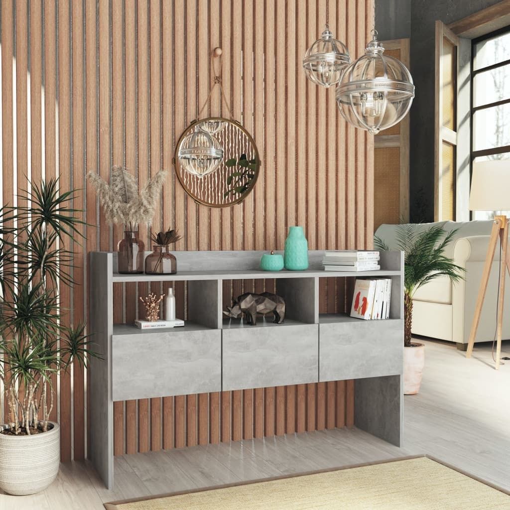 vidaXL Credenza grigio cemento 105x30x70 cm materiale a Immagine del prodotto 