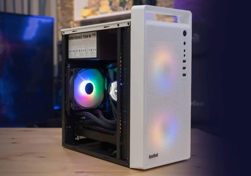 Boîtier PC Blanc Compact Aerocool CS-109 pour Bureau et Gaming - 6