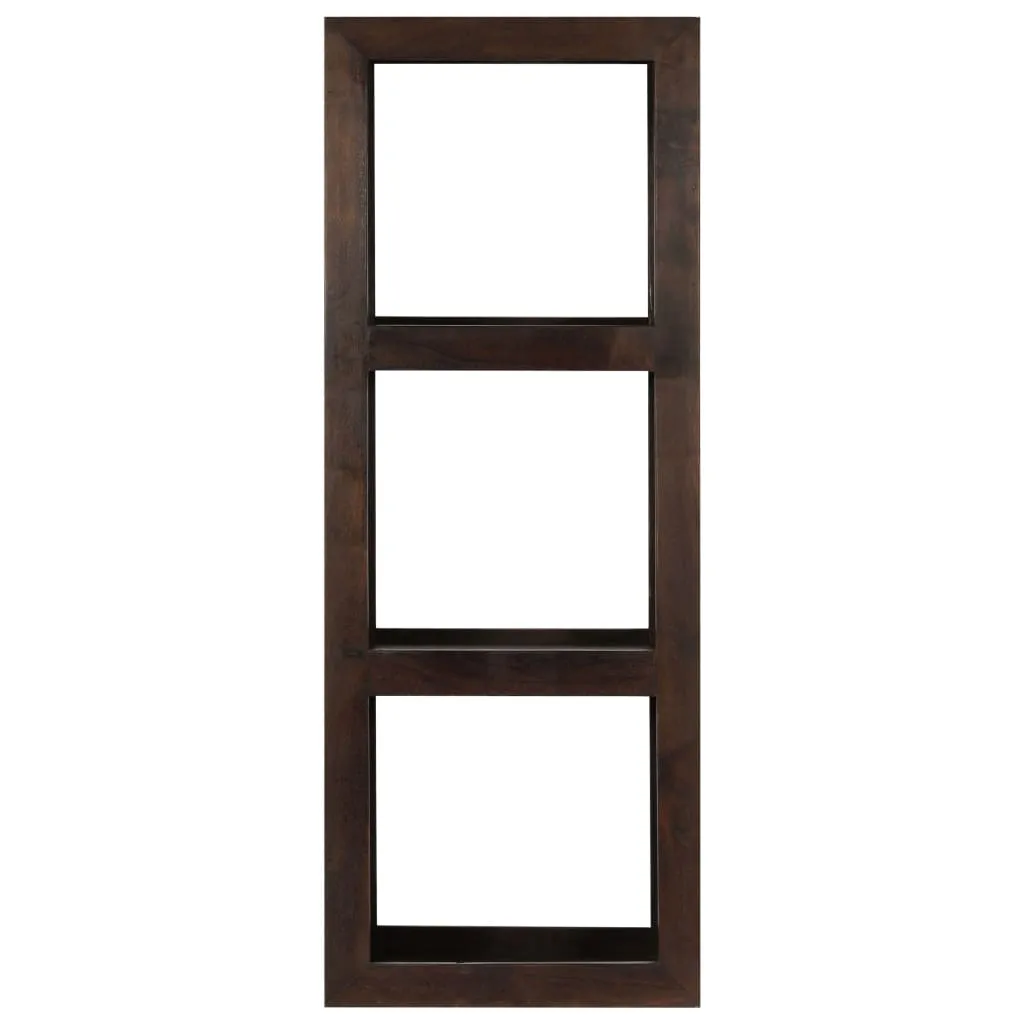 Étagère console étroite bois d'acacia massif 110 cm finition brute