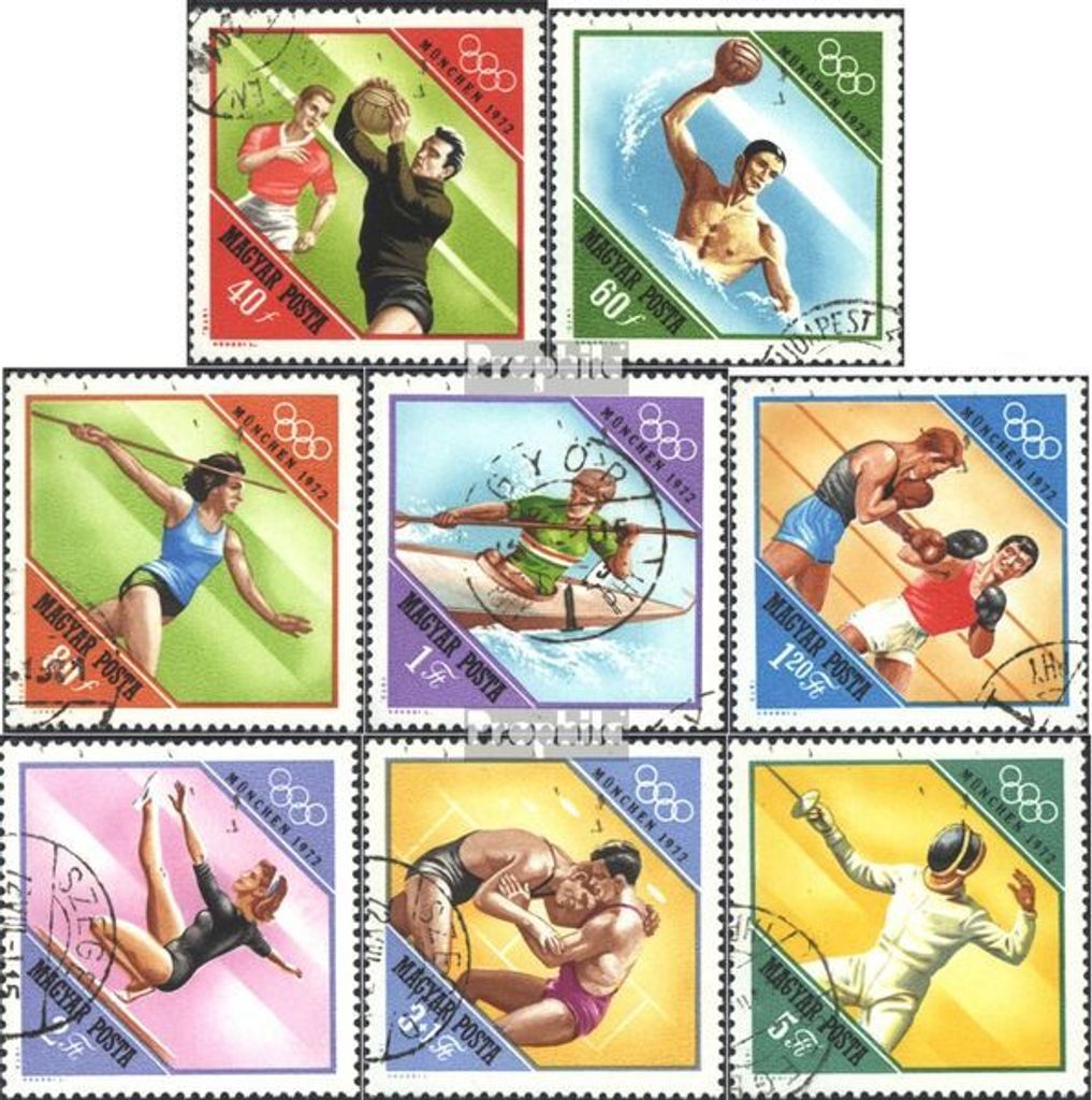 Briefmarken Ungarn 1972 Mi 2773A-2780A (kompl.Ausg.) postfrisch Olympische Sommerspiele,München