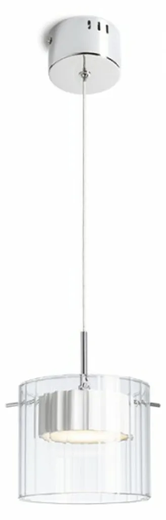 Suspension de Cuisine ou Salon LED Blanche 3000K ESTRA I Verre Cristallin