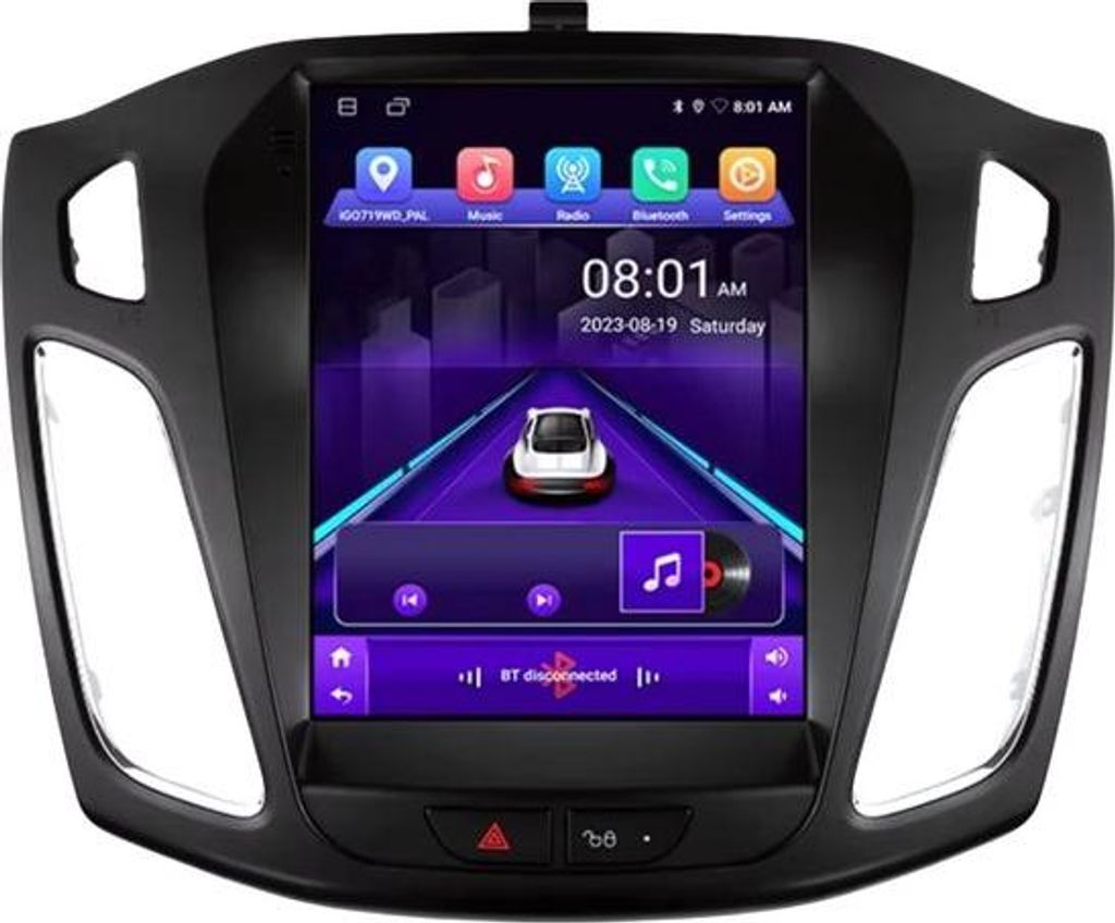 Autoradio mit Bluetooth und CarPlay für Ford Focus 3 MK3 (2011–2019) – Kompatibel mit Apple und Android – Stereoanlage – Navigationssystem...