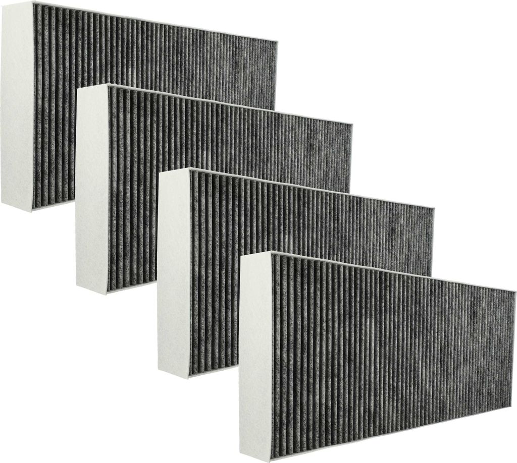 vhbw 4x Aktivkohlefilter kompatibel mit Bosch DHL785C, DHL575C, DHL885C, DRF097A50, DFS098K50, DFS097A51 Dunstabzugshaube - 46 x 19,1 x 5 cm