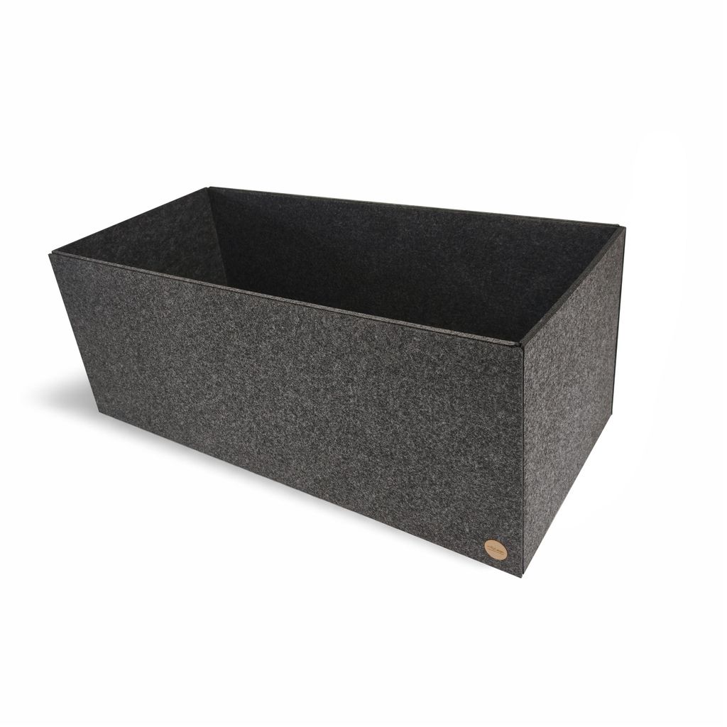 Aufbewahrungsbox CLEAN Filz 33 x 70 x 28 cm ohne Deckel in anthrazit meliert