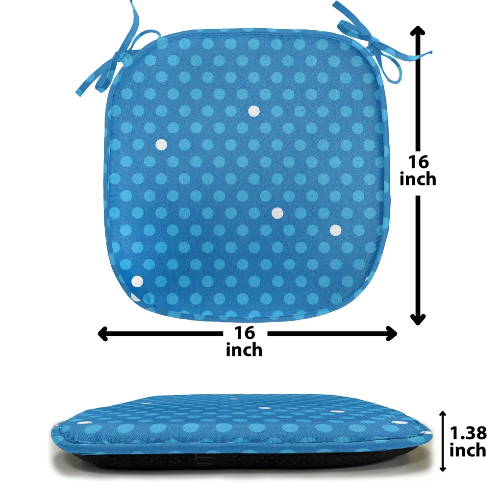 Coussin de Chaise Anti-Tache et Antidérapant Bleu Clair - Set de 12