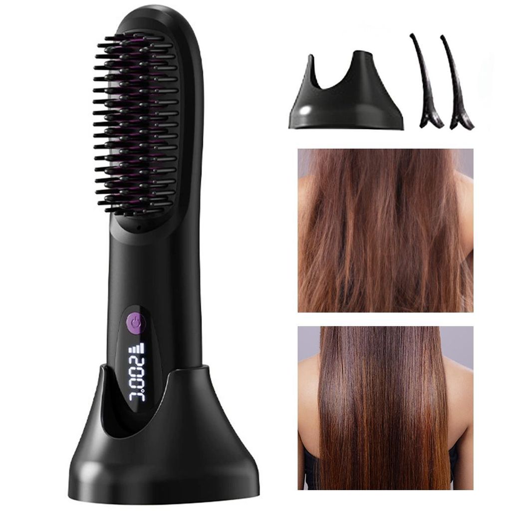 Kurzhaar-Stylingbürste, professionelle Stylingbürste,Drei Temperaturstufen für alle Haartypen,Stylingbürste speziell für kurze Haare entwickelt