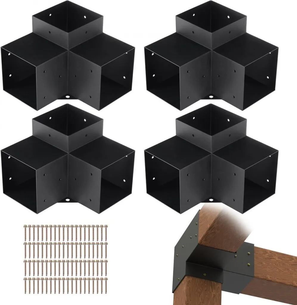 Support d'angle contre le jeu des poutres pour ossature bois stable