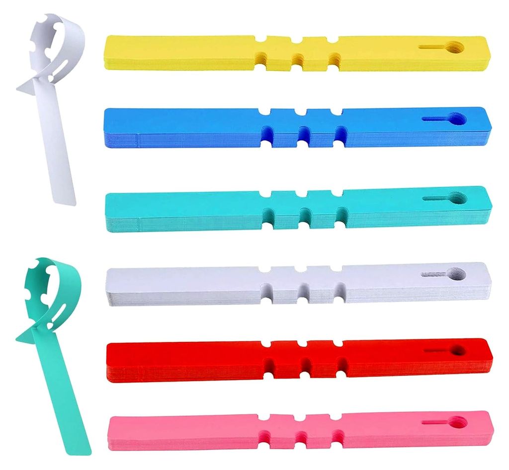 Pflanzenschilder, 300 Stück Plastik Pflanzenetiketten, Stecketiketten, 2x 20cm Schlaufenetiketten, 6 Farben Hängende Etiketten für Bäume, Blume...