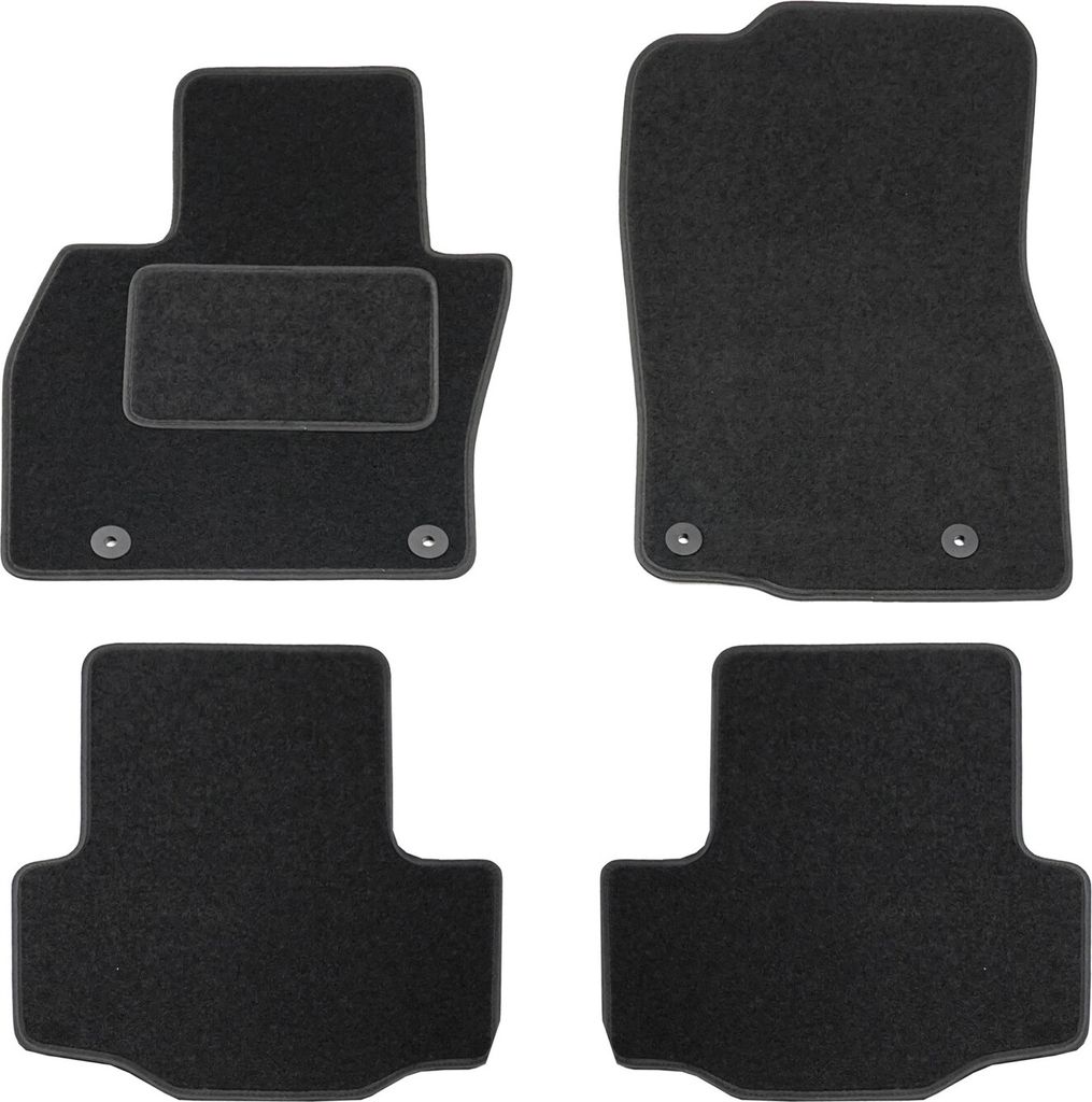 J&J AUTOMOTIVE | Velours Fußmatten mit Logo Autotepiche Passend Für Mazda CX-80 Ab 2024 5-Sitzer, 4tlg, Genaue Passform, Rutschfeste Untregrund, ...