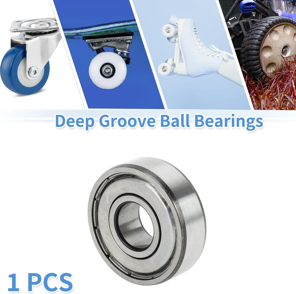 6201ZZ & Deep Groove Ball Bearings P5 12x32x10mm Geschmierte Lager Doppel-Metall-Dichtung Silberton Roller Skateboard Rad