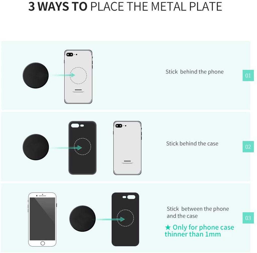 Metallplättchen Set Für Magnet Halterungen Ersatz Produktbild 2