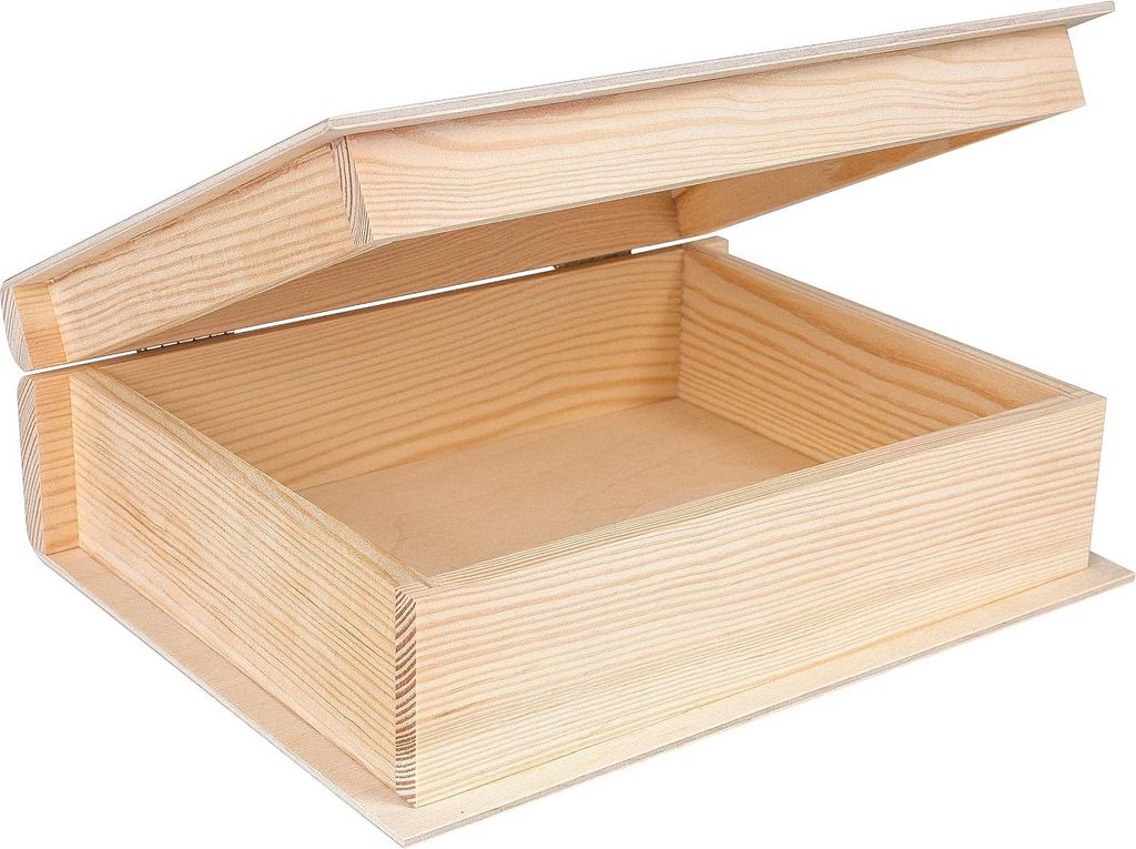 Creative Deco Drewniana Książka Pokrowiec na Książkę | 24 x Zdjęcie produktu 