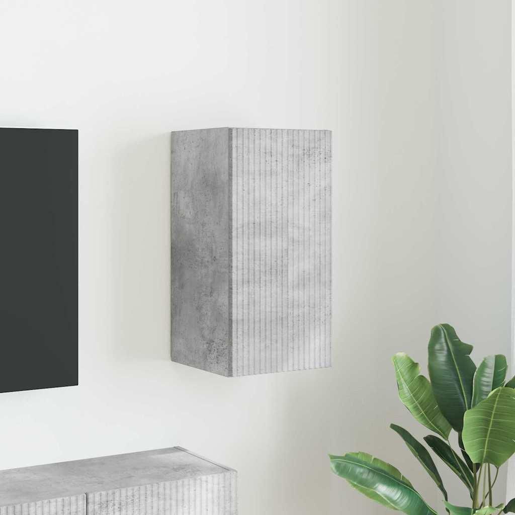 Maison Exclusive - TV-Wandschrank Wandmontiert Beton 30 x 31 x 60 cm Holzwerkstoff