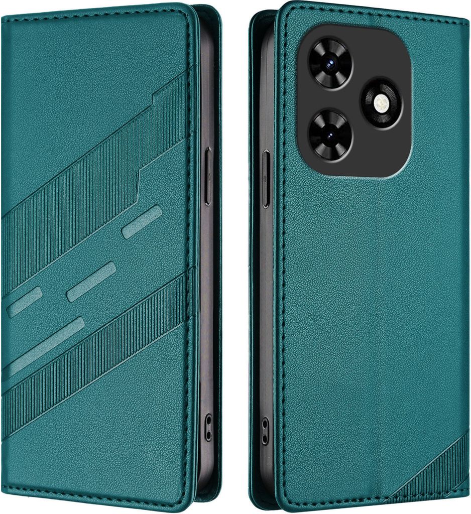 Hülle für Tecno Spark 20/20C/Go 2024/Pop 8/Infinix Smart 8/ 8 Plus/ 8 Pro/Hot 40i, Kunstleder Brieftaschen Handyhülle mit Kartenfach und Standfu...