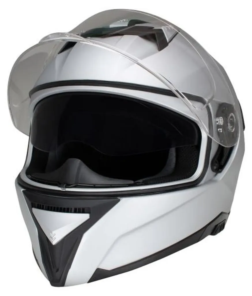 Casque intégral moto CMX ARES argent mat S idéal trajet ville et route
