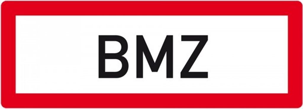 Dreifke Schild I Feuerwehr-Hinweisschild BMZ, Aluminium RA0, reflektierend, ...