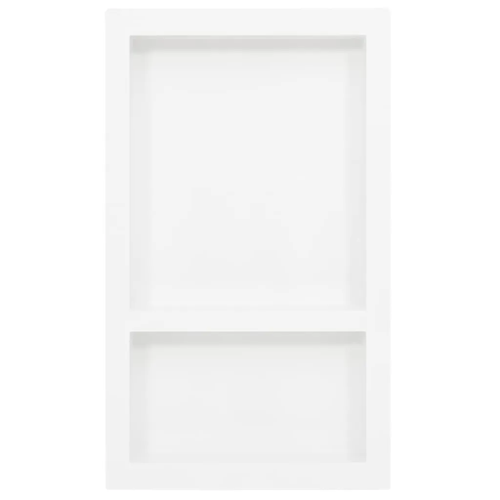 vidaXL Niche de douche 2 compartiments blanc brillant 41x69x9 cm - 9